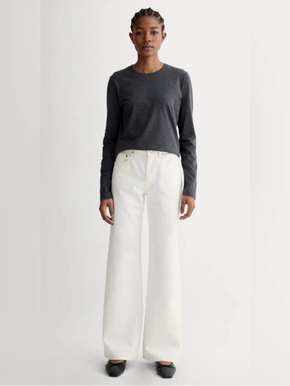 New Everlane THE MID-WAY JEAN in Bone Size 27